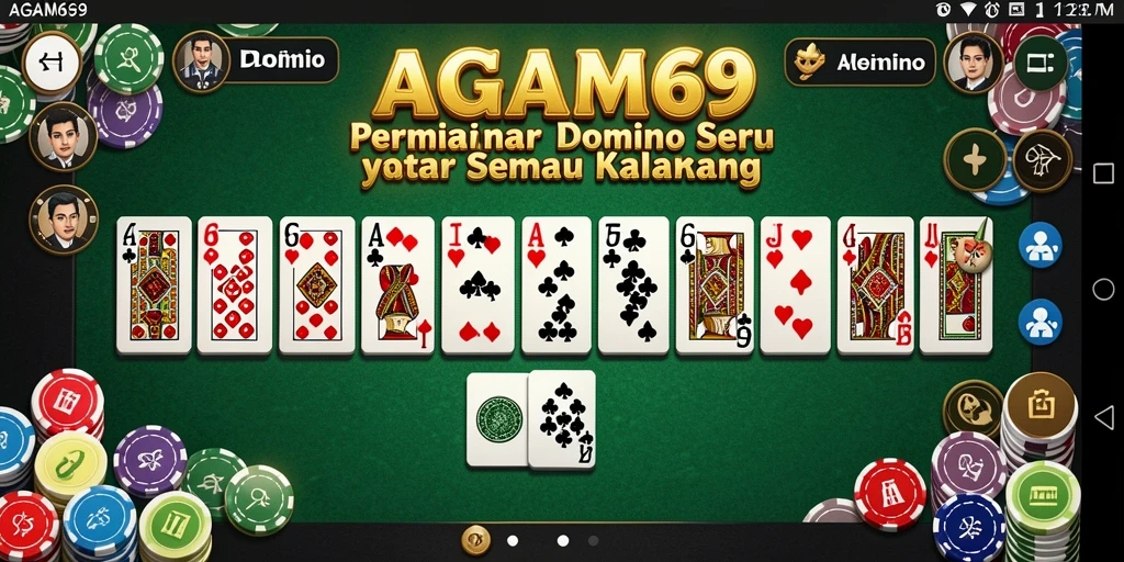 Antarmuka <strong>AGAM69</strong> dengan gameplay domino yang menarik.