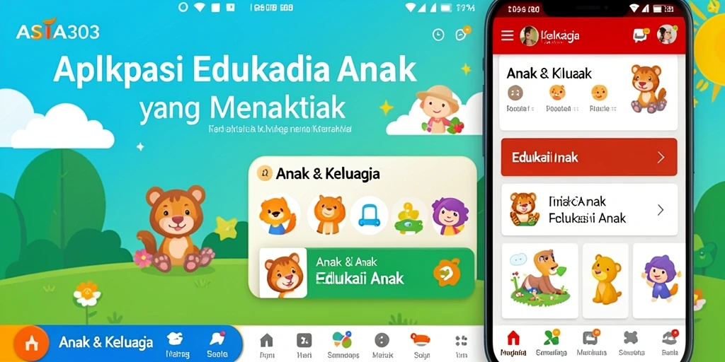 Tampilan antarmuka ASIA303 yang ramah anak dan interaktif.