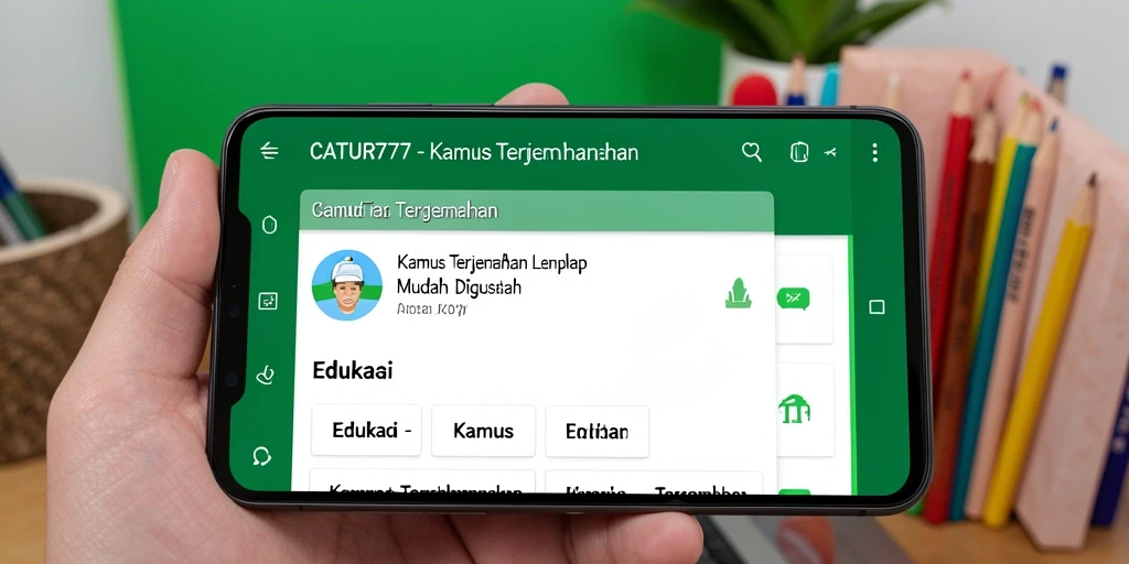 Antarmuka aplikasi CATUR777 yang sederhana dan fungsional.