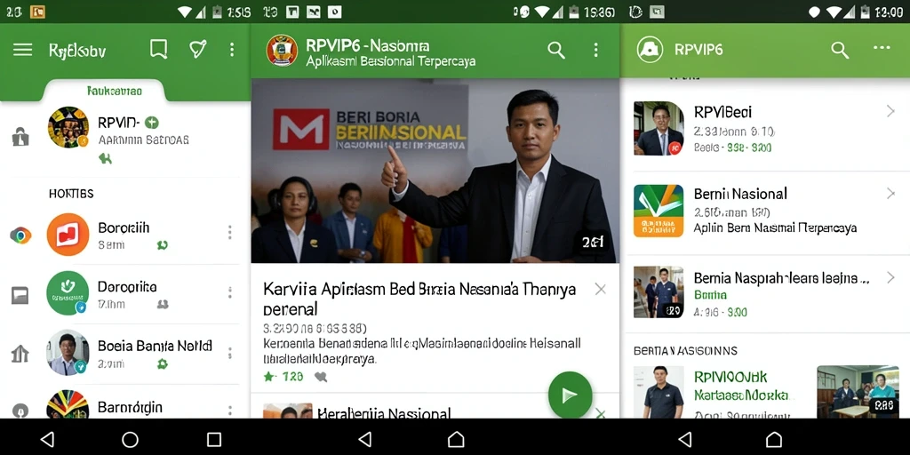Tampilan antarmuka utama RPVIP6 dengan fitur berita terbaru.